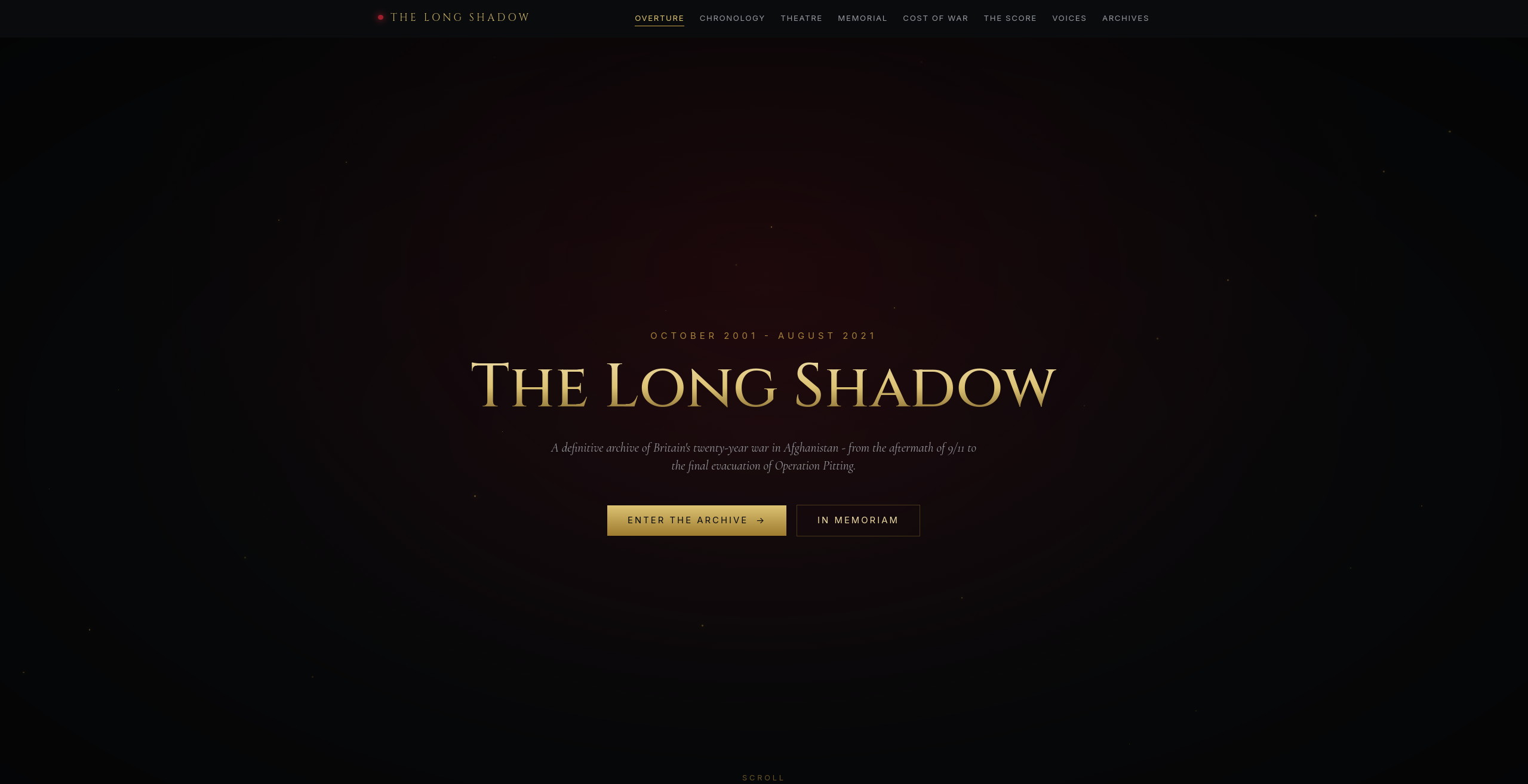 The interactive timeline.